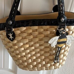 Brighton Straw & Leather Handbag Queen Bee